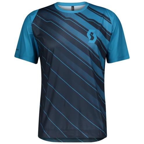Scott Shirt M's Trail Vertic s/sl midnight blue/ atlantic blue 2021 Dres
