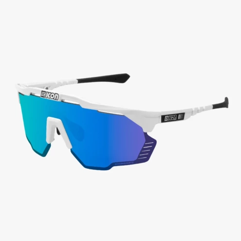 SCicon Aeroshade Kunken White Gloss SCNPP, Blue/Multimirror, Cyklistické okuliare