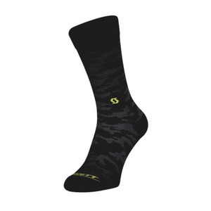 Scott Sock Trail Camo Crew black/ yellow 2021 Ponožky
