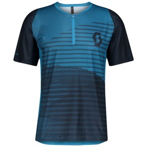 Scott Shirt M's Trail Vertic Zip s/sl midnight blue/ atlantic blue 2021 Dres