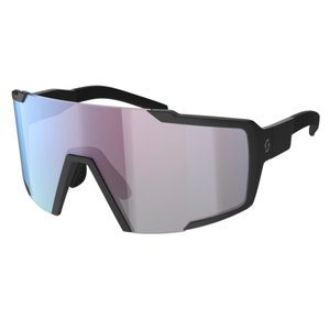 Scott Sunglasses Shield Compact Black Matt/Blue Chrome Enhancer cyklisticke okuliare
