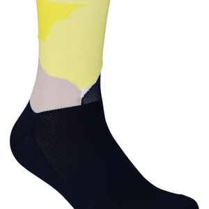 POC Essential Print Sock 2021  Multi Sulfur Yellow Cyklistické ponožky