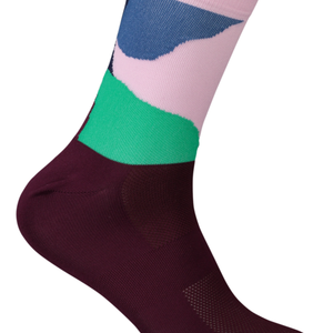 POC Essential Print Sock 2021 Multi Propylene red Cyklistické ponožky