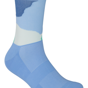 POC Essential Print Sock 2021 Multi Basalt blue Cyklistické ponožky