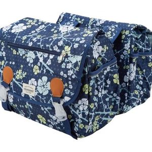 New Looxs štýlová taška dvojitá na nosič Joli Double Hanna kvetovaná modrá